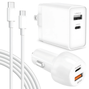 Wall & Car Chargers with USB Cables